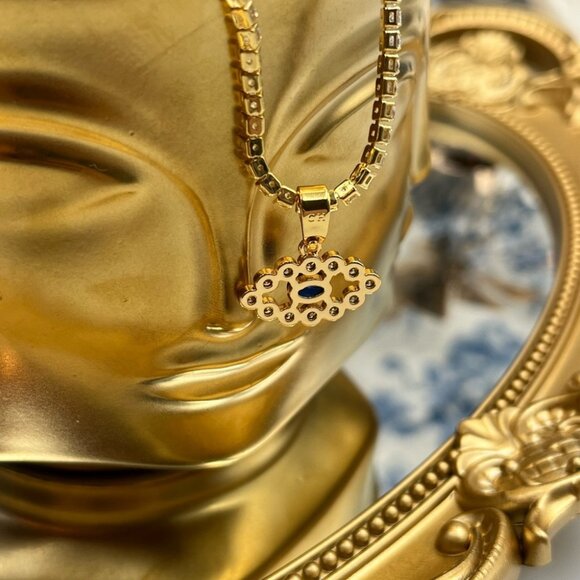 🆕 CRYSTAL HAZE 🧿 BNWT The Evil Eye Pendant - 18K Gold Plated Brass - Picture 14 of 16